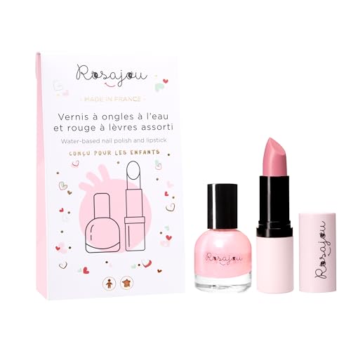 Maquillage enfant vegan Rosajou vernis à ongles et rouge à lèvres
