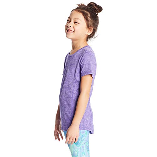 C9 Champion Girls Supersoft Tech Tee T Shirt, Lilac Wash/Bright Plum, Large Us #TOP1