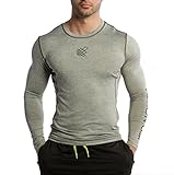 Jed North Men's Bodybuilding Workout Long Sleeve Tee Slim Fit T Shirt for Gym