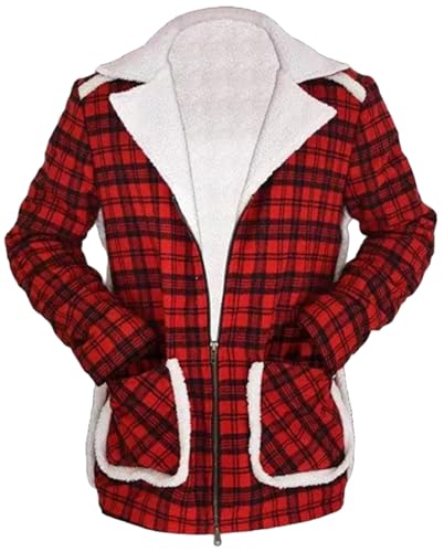 Veste casual homme rouge plaid pour vaincre le froid de l'hiver en confort