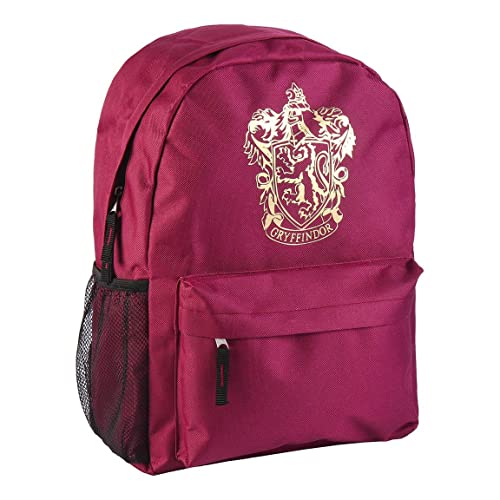 HARRY POTTER Sac à Dos, Cartable, Sac à Dos Jeunesse, Sac à Bagages, Sac à Dos de Voyage, Design Poudlard et Gryffondor, Cadeau pour Enfants et Adolescents (Rouge)