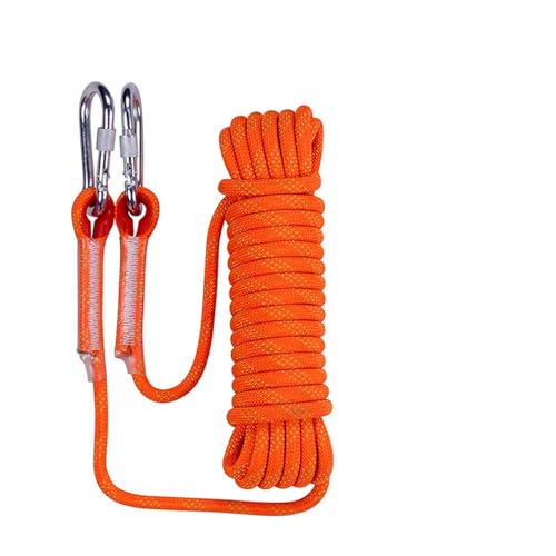 JEJIET ���[�v 10mm 12mm �����x �ω׏d 2100kg-2800kg �|���G�X�e�� 20M/30M/50M�I���� �J���r�i2�t�� �h�� �⏕���[�v �A�E�g�h�A �L�����v �^�� ���| ���@�\�R�[�h (�I�����W�F,10mm / 20M)