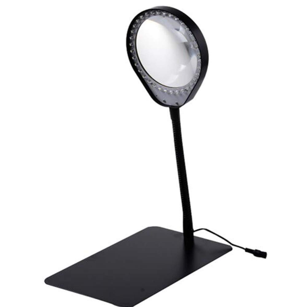 Lampa z lupą biurkową ze światłem LED Lampa powiększająca LED Składana lupa Lampa biurkowa 10-krotne powiększenie Regulowane ramię obrotowe do stołu warsztatowego Zadanie Craft lub (Kolor: A)
