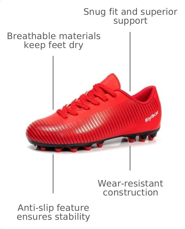 Image of Women Soccer Cleats Lace-Up Turf Football Shoes Indoor Outdoor Low-Top Fustal Soccer Training