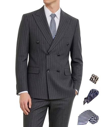 Men's Double Breasted Slim Fit Wedding Suit
