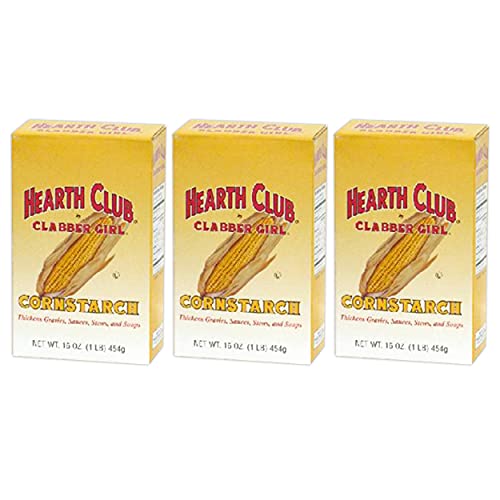 Hearth Club Corn Starch 3 Pack - Cornstarch Powder For Cooking | Corn Starch Powder Bulk (3lbs)