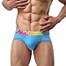 Men's Underwear,Neartime Low Waist Shorts Mens Boxers Under Ppants Soft Briefs (2XL, Blue)