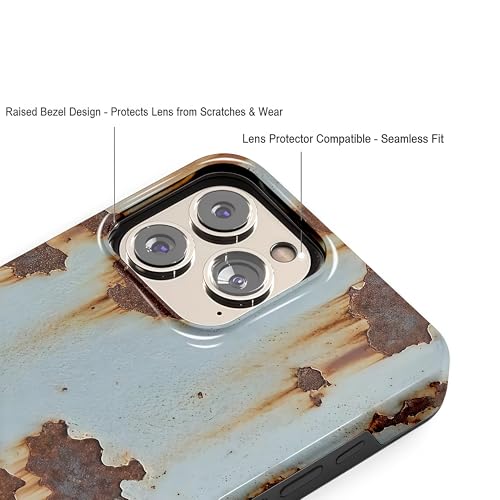 FXFOOT for iPhone 16 Pro Max Case, Premium Dual-Layer Anti-Scratch Shockproof Protection Cover, Raised Camera & Screen Edges, Vivid HD Pattern Print, Rusty Metal Print Aesthetic Trendy Pattern by FXFOOT - Used condition - US$6.17