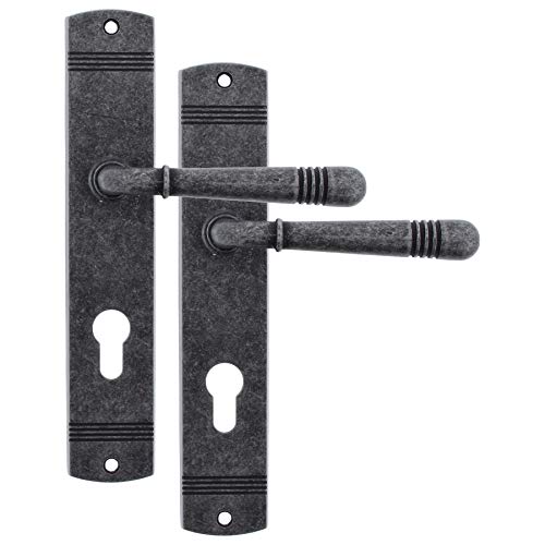 ToniTec Amy - Juego de Picaportes y Placas Largas para Puerta (1 par)