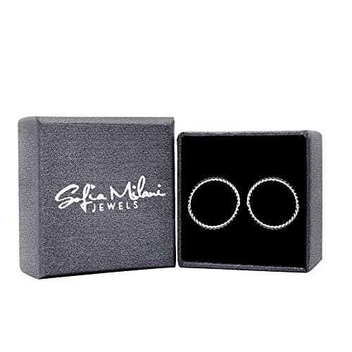 Sofia Milani - Women's Earrings 925 Silver - Circle Stud Earring - E1136 #TOP1