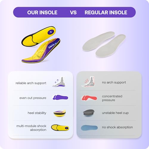 Image of VALSOLE Heavy Duty Support Pain Relief Orthotics - 220+ lbs Plantar Fasciitis High Arch Support Insoles for Men Women, Flat Feet Orthotic Insert, Work Boot Shoe Insole, Absorb Shock with Every Step