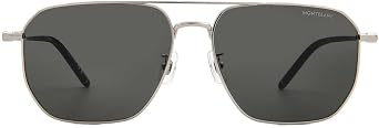 MONTBLANC Grey Navigator Mens Sunglasses MB0367SA 002 60