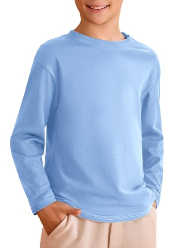 Image of Haloumoning Kids Boys Long Sleeve Crewneck T-Shirts Tee Tops 5-14 Years