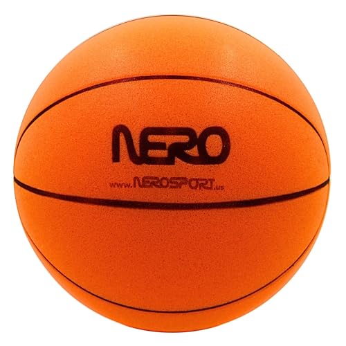 NERO SPORT Ninja Silent Basketball- Soft Foam Indoor Basketballs Size | Soundless Ball for Quiet Dribbling and Indoor Training (Regular Size)