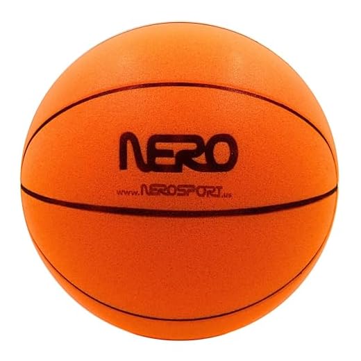 NERO SPORT Ninja Silent Basketball- Soft Foam Indoor Basketball Size 3 (7 inches) | Soundless for Quiet Dribbling and Indoor Training (Ball in Bag)