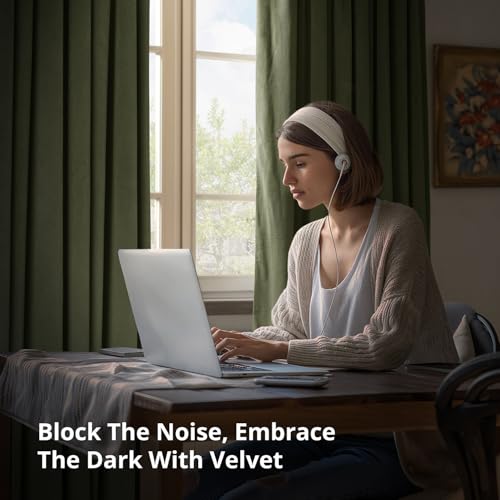 HPD Half Price Drapes Signature Blackout Velvet Curtains 84 Inches Long Heat & Full Light Blocking Blackout Curtain for Bedroom (1 Panel), 50W x 84L, Hunter Green - Image 6