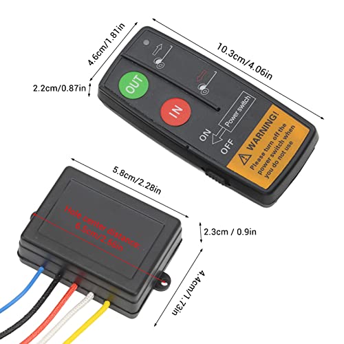 Kit Telecomando Senza Fili per Verricello, Controller Interruttore Portatile da 75 Piedi 12V 24V Recupero Telecomando Senza Fili per Verricello per Auto Camion Jeep ATV SUV