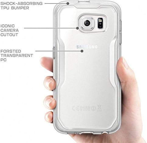 SUPCASE Unicorn Beetle Series Premium Hybrid Protective Clear Case for Samsung Galaxy S6, Retail Package (Frost Clear / Clear)