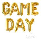 Game Day Banner,American Football Sports Theme Party Banner for Birthday Baby Shower Sports Club Party Decor,16 inch,Gold
