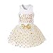 HappyMA Toddler Kids Baby Girls Outfits Brithday Princess Vest Sleeveless Top +Dot Bubble Skirt Summer Clothes Set (3 T)
