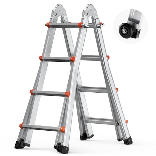 VEVOR Scala Telescopica A Frame 4000 mm Scala Estensibile Compatta