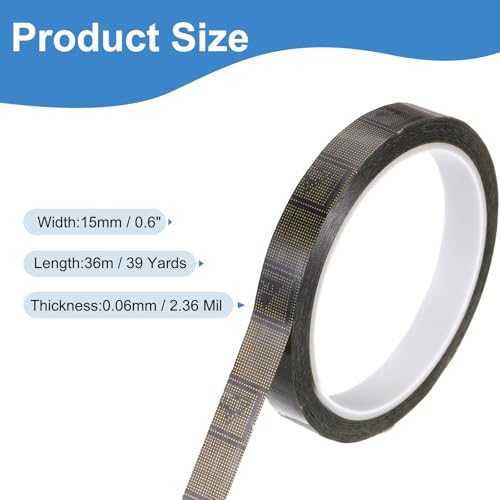 Image of PATIKIL Antistatic Tape, 2.36 Mil Thick, 9 /16 Inch x 39 Yards Conductive Adhesive Grid ESD Tape for Circuit Board Laptop Mobile Phone Communication Electronics Parts Black /Yellow