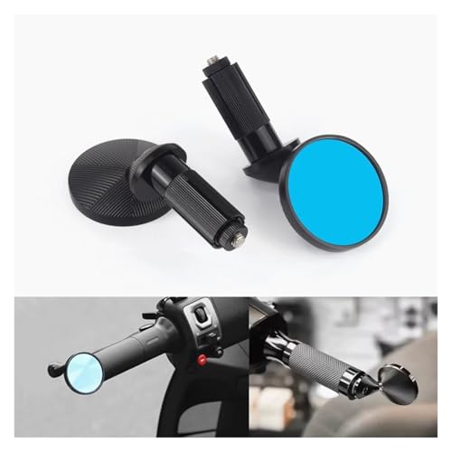 Espejos retrovisores para moto con visión angular ampliada y soporte de 22mm 5