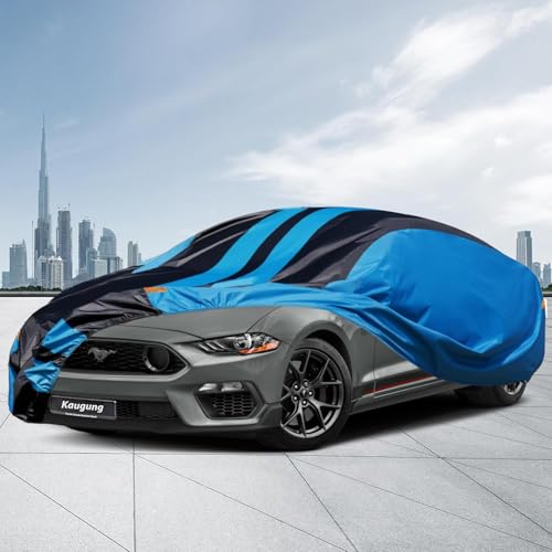 Image of Kaugung Car Cover Waterproof Custom Fit Ford Mustang（1993-2025）, Full Exterior Cover for Automobiles Lightweight Resistant Outdoor Sun UV Rain Dust Snow Wind Protection.