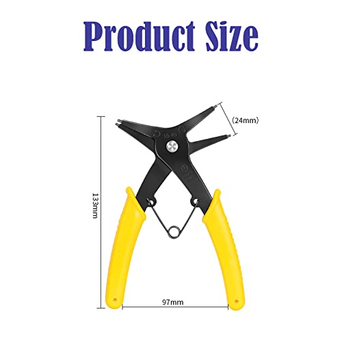 Two-In-One Dual-Purpose Snap Ring Pliers Retaining Ring Pliers For 10Mm-40Mm Diameter Snap Ring Multifunctional Installation And Removal Tool #TOP3