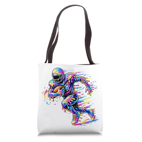 Football Drip for Lineman Quarterback Player Ice Cream Tote Bag