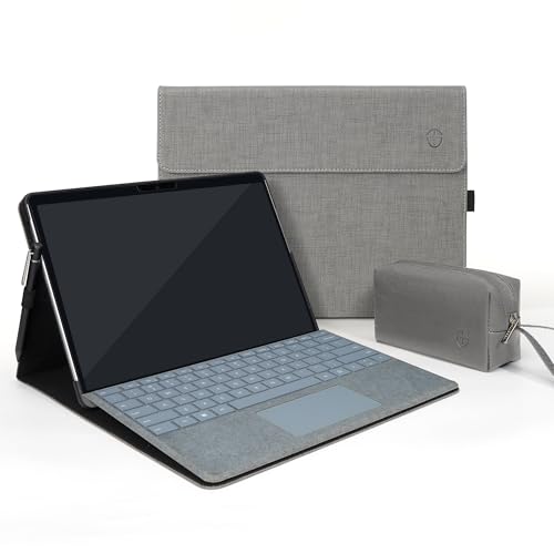 TAIKESEN 13 Inch Microsoft Surface Case for Pro 11/10/9, Adjustable Surface Stand Support, Designed for Surface 11th Edition AI 2024, Compatible with Type Cover Keyboard Blue (Grey)