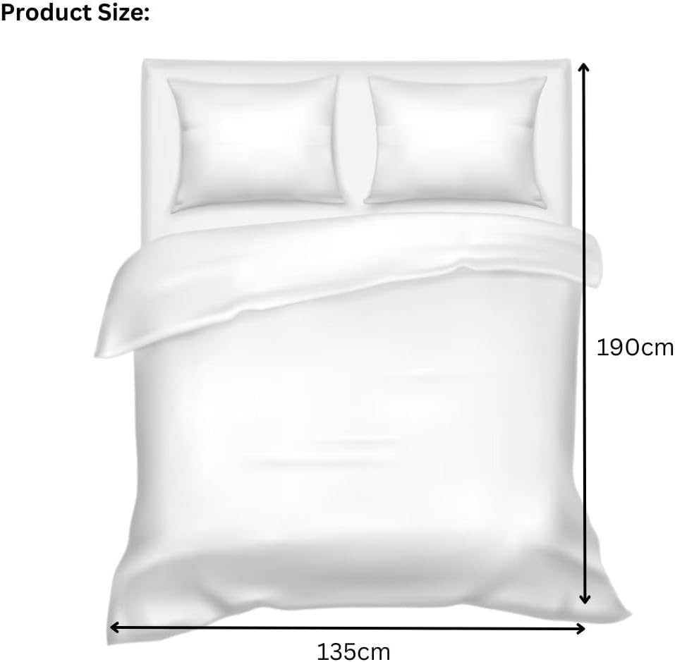 Double Bed Polyethylene Fitted Mattress Protector, White