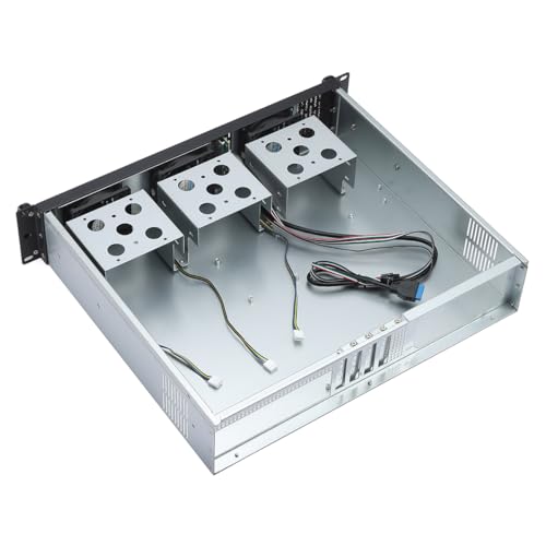 JUSTOP 2U 400 Rackmount Server Case 405mm Deep Micro ATX/Mini ITX Rack Chasis, 2x USB, 3x 80mm PWM Fans - Image 3