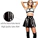 ABWL Black Fashion Latex Skirts for Women,Natural Rubber Latex Mini Skirt,Suitable for Cosplay Nightclub Prom Costumes XXL
