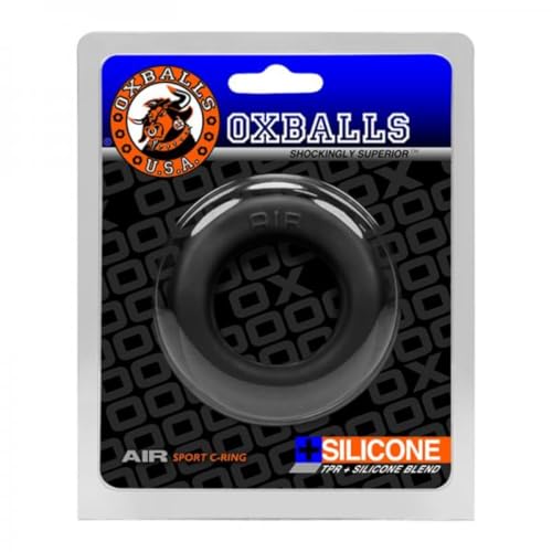 Anneau de pénis Oxballs Airflow noir idéal pour pimenter vos nuits