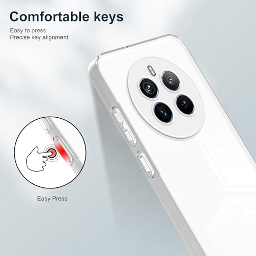 WOKEZ transparent fodral för Realme 12 Pro Plus 5G - Stötsäkert & Färgglatt
