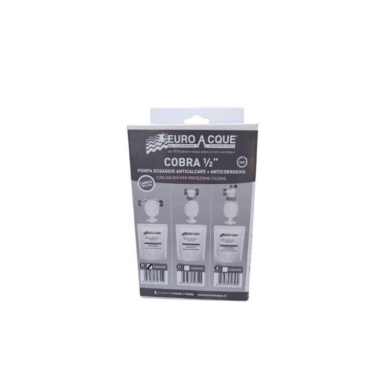 Euroacque Pompa Dosaggio Anticalcare Cobra 1/2" + Anticorrosivo Eurosil Rapid cod. COBRA00R