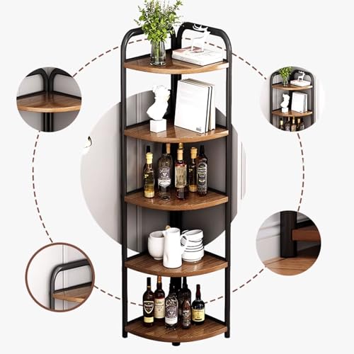 Mueble esquinero de baño independiente con estantes abiertos modernos 2