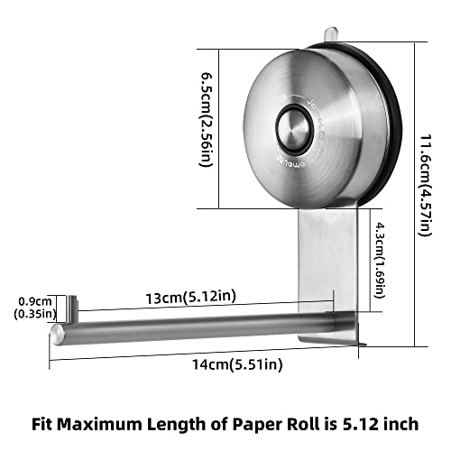 Toilet Paper Holder - Jomola Vacuum Suction Cup Toilet Paper Holder Bathroom Tissue Paper Stainless Steel Holder Toilet Paper Roll Dispenser Brushed Finish… #TOP2