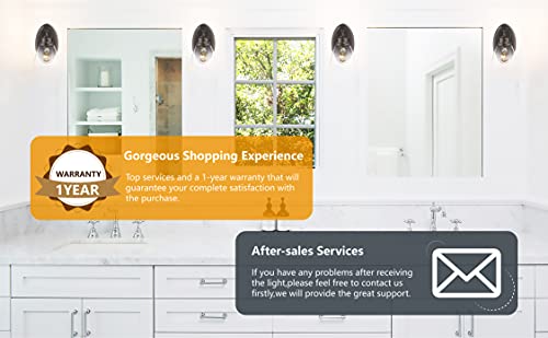 Yeehome Rustic Vanity Light Fixture, Oil Rubbed Bronze Bathroom Light Fixtures, Industrial Wall Sconce Lighting, Farmhouse Wall Light, Modern Bath Wall Mounted Lights For Mirror Bedroom, Orb #TOP4