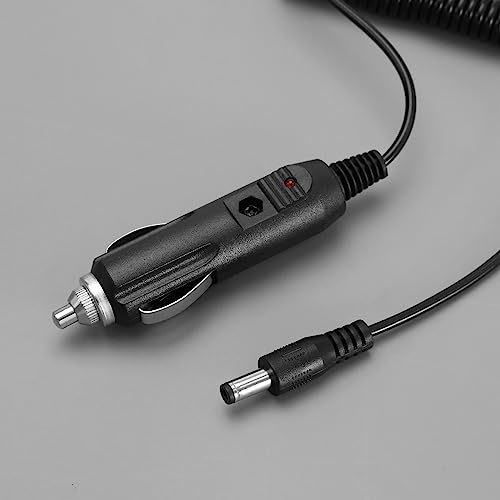 ECSiNG 2PCS DC 5.5mmx2.1mm Car Cigarette Lighter Male Plug Adapter Coiled Cable Car Charger Extension Power Supply Cable 1.2m 12V 3A DC for Car GPS LED Lights by ECSiNG - Used condition - Image 5