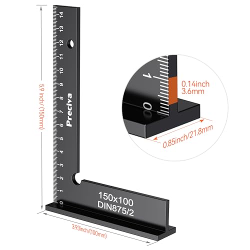 150x100mm Precision Right Angle Positioning Block, Preciva Aluminium Square - Image 2