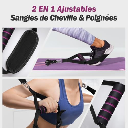 ALongSong Elastiques Musculation Sport Maison Barre de Pilates – vue 6