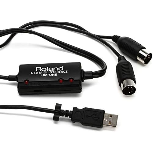 Interfaz MIDI USB Roland UM-ONE mk2 — Alimentación por bus USB, compatible con Mac, PC, iPad y el kit iPad Camera Connection de Apple