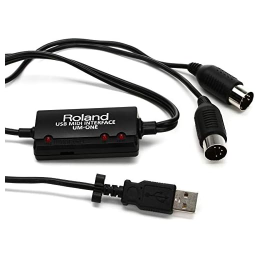 Interfaz MIDI USB Roland UM-ONE mk2 — Alimentación por bus USB, compatible con Mac, PC, iPad y el kit iPad Camera Connection de Apple