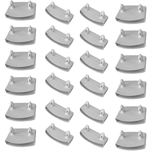 XIAONAN 24Pcs 53mm&times;9mm Plastic White Bed Slat Cover Replacement Holders End Caps+Centre Caps for...