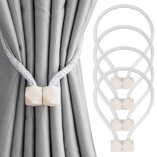 Yatinkim 2 Stück Schwarz Magnetische Gardinen Raffhalter Gardinenhalter Draperies Halter Seil Schnallen Moderne Stil Fenster Dekorativer Zubehör Haus Bad