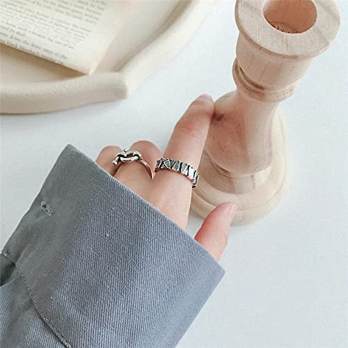 Anneau réglable pour femmes style bague ajustable triangle rétro - 4