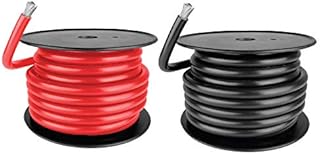 1/0 AWG UL 1426 (The Real Thing) Marine Wire - Tinned Copper Battery Boat Cable - 30 Feet Red/Black