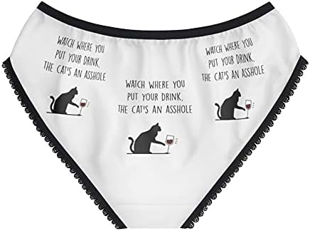 Cat AssHole Panties, Cat AssHole Underwear, Briefs, Cotton Briefs, Funny Underwear, Panties For Women